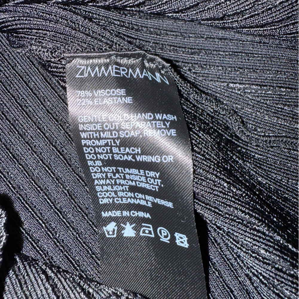Zimmermann Black Ribbed Tank Top - Picture 6 of 6